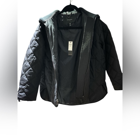 Banana Republic Black Quilted Puffer Jacket Run Big like size M/L - Picture 8 of 9